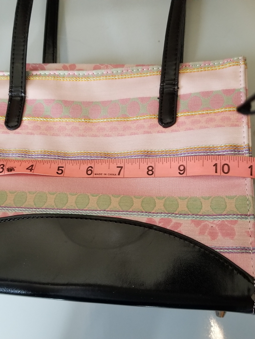Kate Spade Vintage Y2K 90s Pink Pastel Colorful Striped Spring Summer handbag - Picture 16 of 16